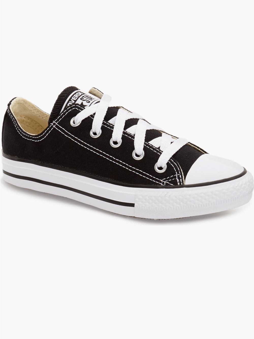 Converse Kids Chuck Taylor All Star Low Top Canvas Sneaker - Black & White